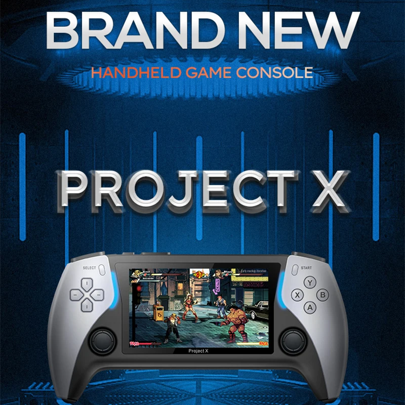 The New Project X Handheld Game Console 4.3-inch High-definition Ips Screen The Console Supports A Dual Player Gaming Controller