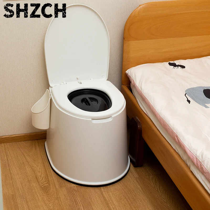 Premium Elderly Commode Chair Portable Adults Bedside Toilet Maternity & Senior Home Care Mobile Toilet Indoor Toilet Bench