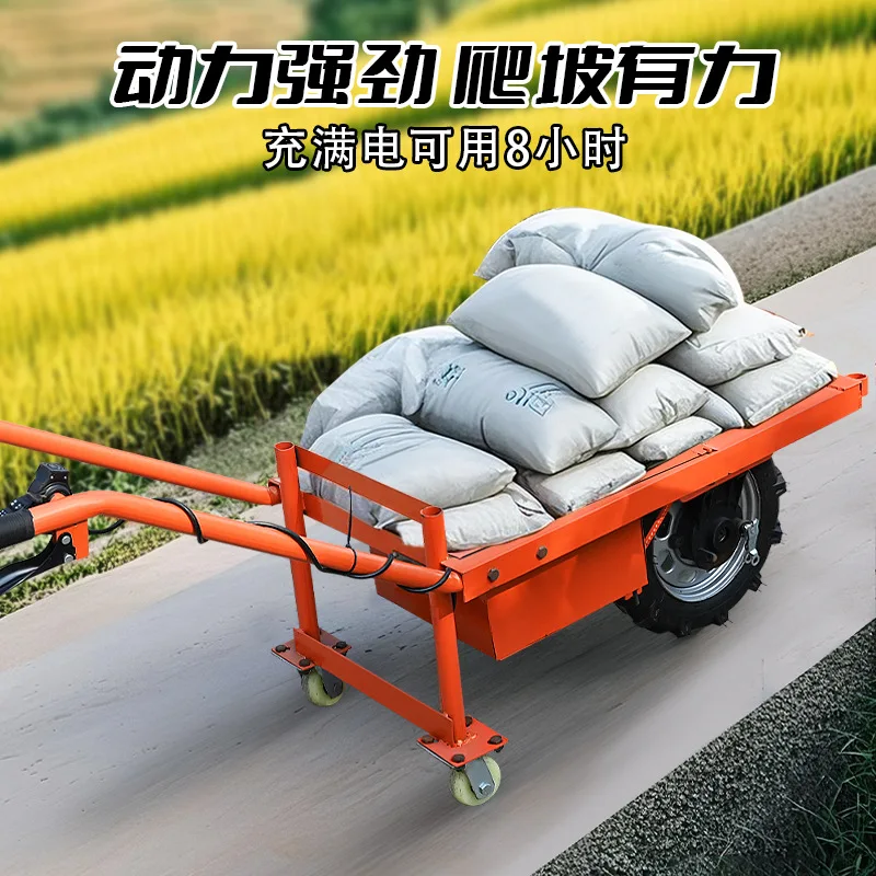 

Electric unicycle trolley construction site truck, concrete mortar tool truck, pulling goods and pulling bricks turnover farm