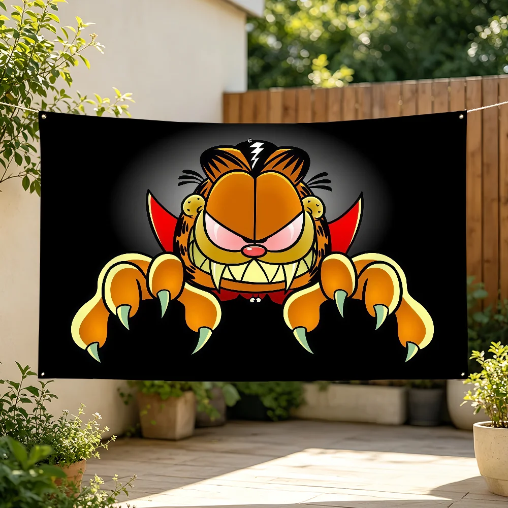 Cartoon G-Garfields Flag For Sports Matches Games Parade Rally Holiday Festival Backyard Balcony Club Bar Decor