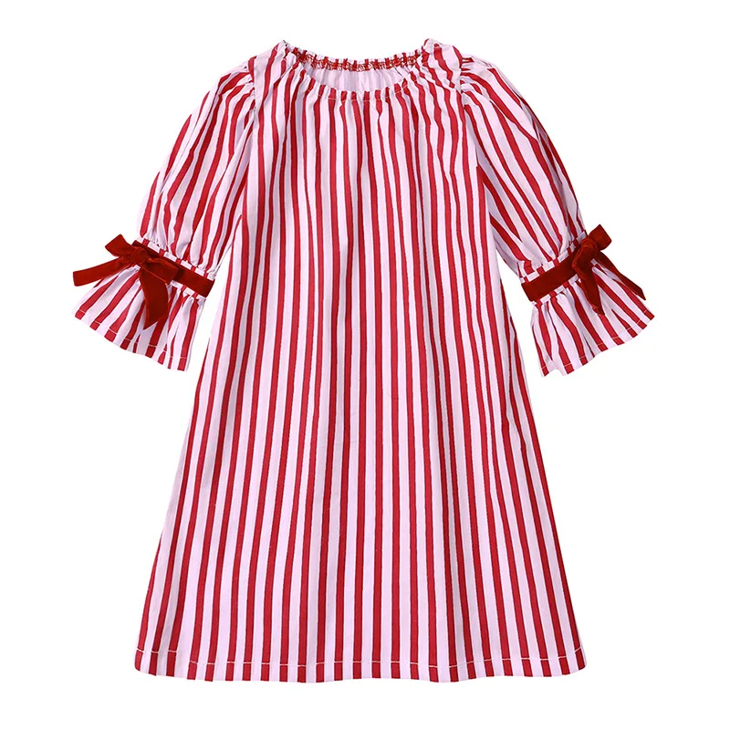 Child Pajamas Baby Girls Loungewear Sleepwear Christmas Smocked Pyjamas Kids Cotton Home Clothing Set Infant Boys Homewear Dress