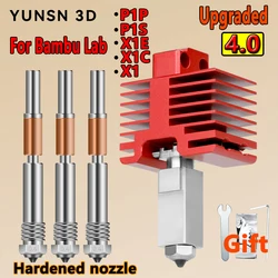 Upgrade TZ4.0 Hotend Kit For BambuLab P1S,P1P,X1,X1C,X1E New One-piece Hardened Steel Nozzle Hot End Kits 3D Printer Accessories