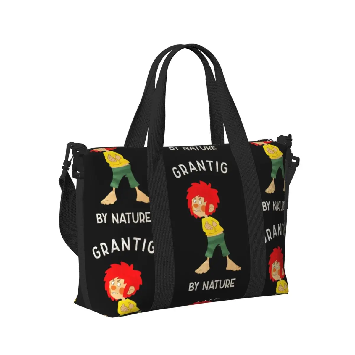 

Pumuckl Grantig By Nature Пляжная дорожная сумка Большая вместительная сумка-тоут для тренажерного зала Йога Женская дорожная сумка для покупок