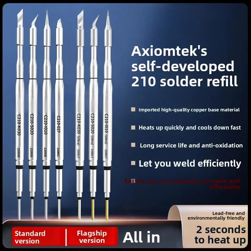 AIXUN Multi-Model Soldering Iron Tips Compatible with T12 T245 Handles for Circuit Maintenance Work