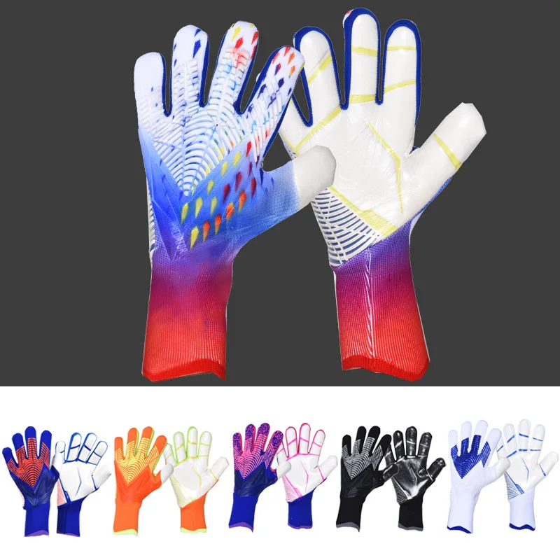 Soccer Gloves Kids Adults Latex Thickened Protection Professional Football Goalkeeper Gloves Child Goalkeeper Teenager Goalie