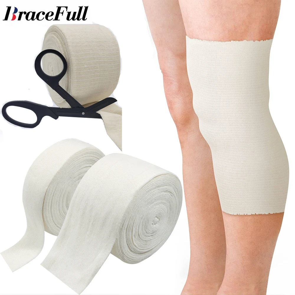 10m Tubular High Stretch Bandage Roll Medical Cotton Cover Plaster Liner First Aid Elastic Tube Socks Wrist Knee Wound Dressing