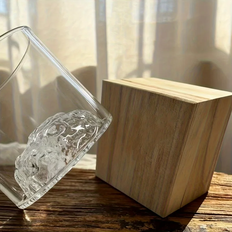 Limited Japanese Style Moonlight Wine Glass Gift Box Transparent Crystal Cup, Wineware Designed For Special Whisky Connoisseur