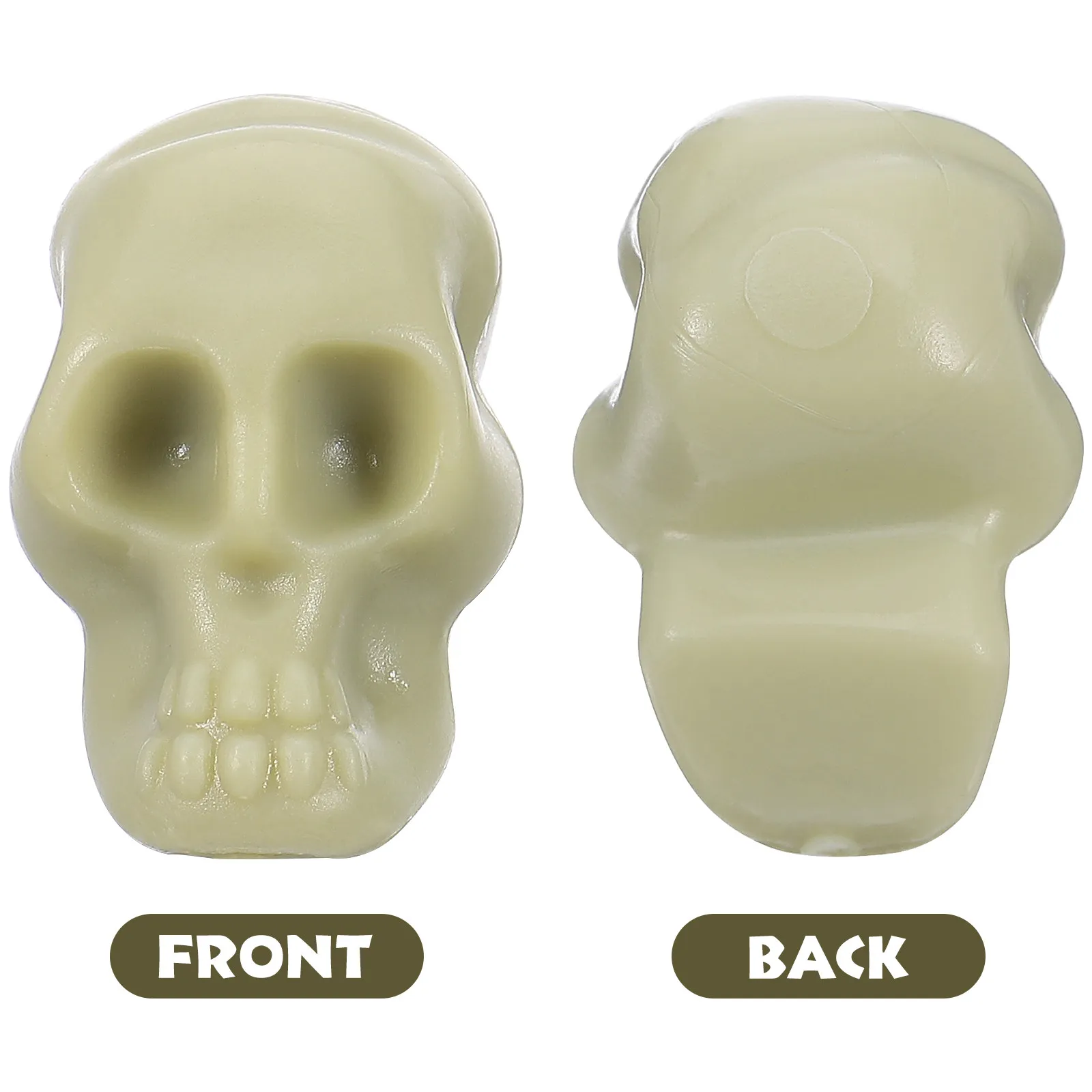 50Pcs Plastic Skull Head Ornaments Halloween Decoration Supplies DIY Craft Kits Spooky Tabletop Mantel Shelf Display Props