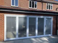 Factory Exterior Garage Door Thermal Break Bifold Accordion Doors Aluminum Glass Insulated Patio Bi Folding Door with Best Price 3