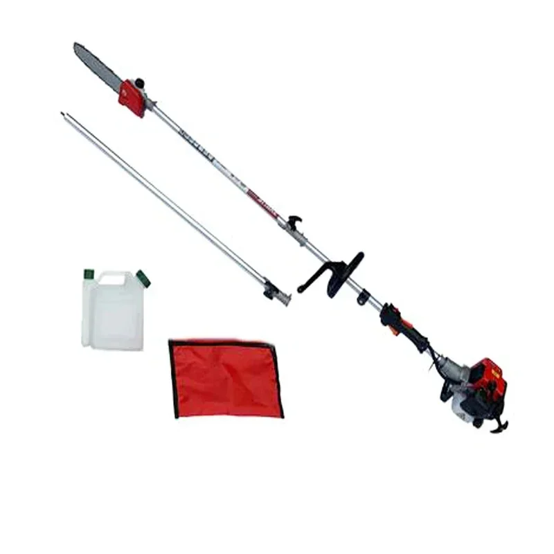

22.5cc Lawn Mower & Long Reach Pole Chainsaw, Petrol Brush Tree Cutter Hedge Trimmer High Branch Pruner IE32F factory o