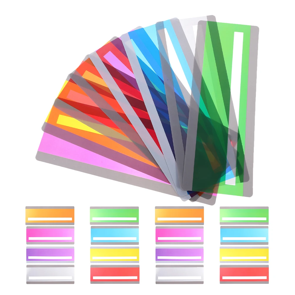 

24pcs Reading Guide Strips Colored Bookmarks Dyslexia Overlay Portable Page Marker Tracking Strip Students Read Strips