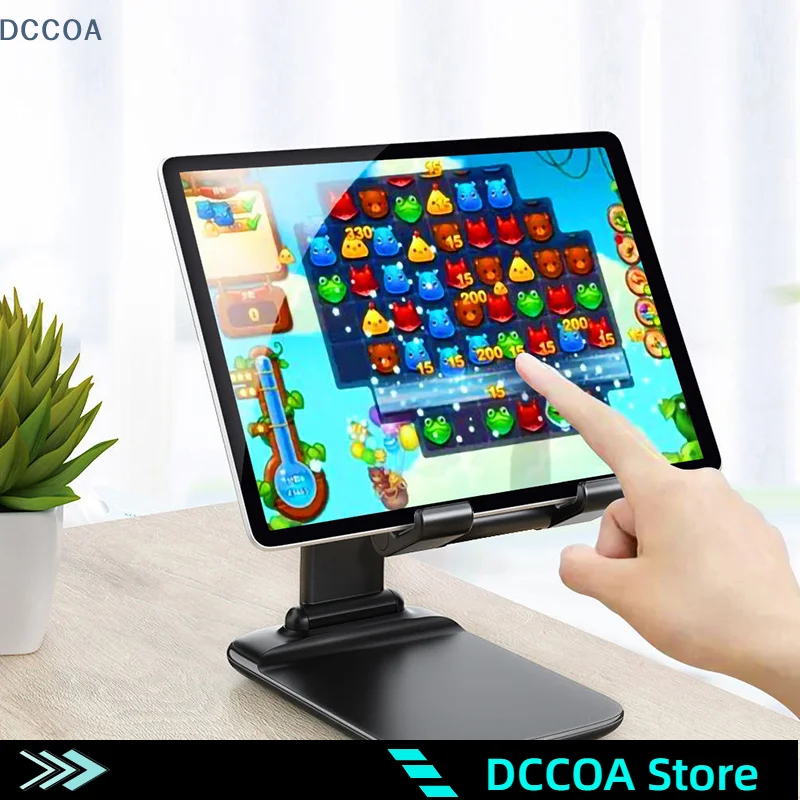 Foldable Plastic Desktop Phone Holder For IPhone For Samsung Huawei Xiaomi OPPO VIVO Cellphone Tablet Stand Bracket For IPad
