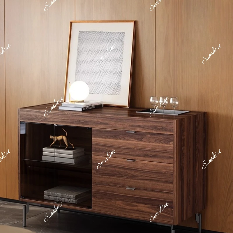 Mealside, Italian minimalism, retro light luxury in the living room, design, locker