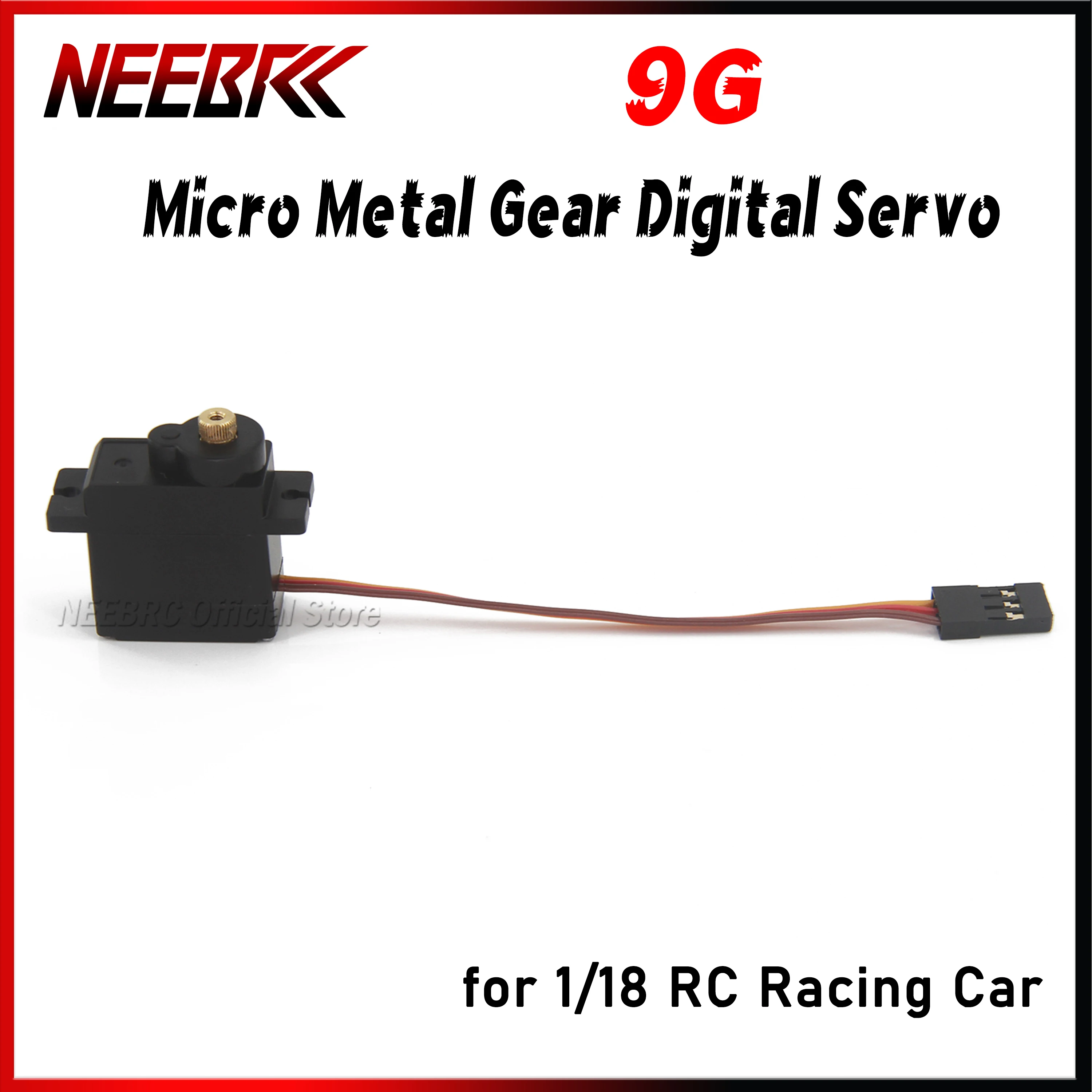 

NEEBRC 9G Mini Metal Gear Digital Servo Micro Motor 5V for 1/18 RC Racing Car Airplane Helicopter Wltoys Boat Robot Parts Toy