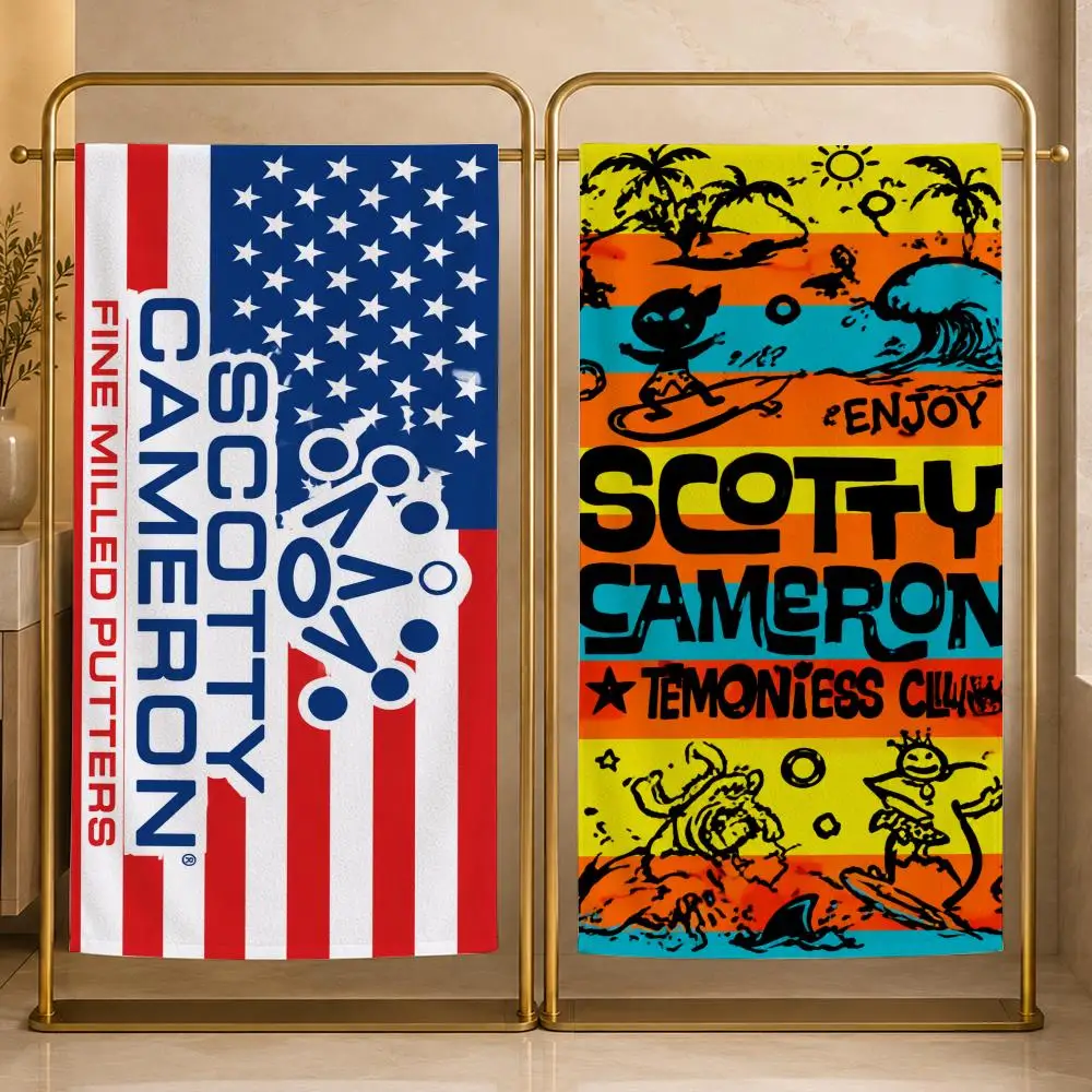 brand S-Scotty C-Cameron Towel Large print Quick Dry Microfiber Beach Towel face towel Soft Lightweight Gym Camping Spa