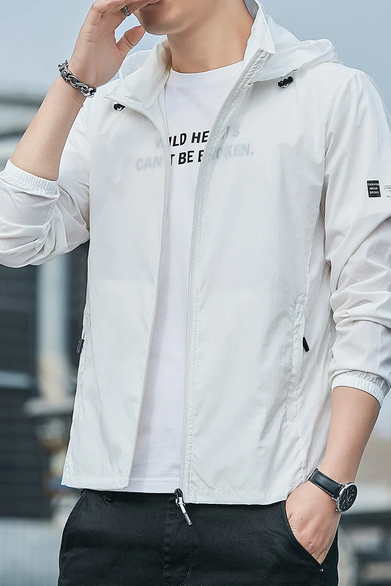 

Sunscreen Coats Men's Jacket Breathable Sports Waterproof Jacket Summer UV Protection Outdoor Fishing Skin Coat