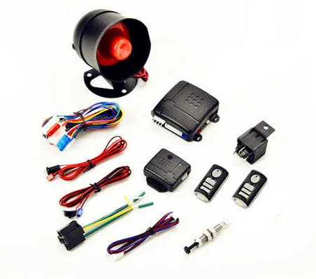 Topsking Keyless Entry One-Way Car Alarm System with 50-100M Range DC 12V 315/370/433.92MHz Frequencies