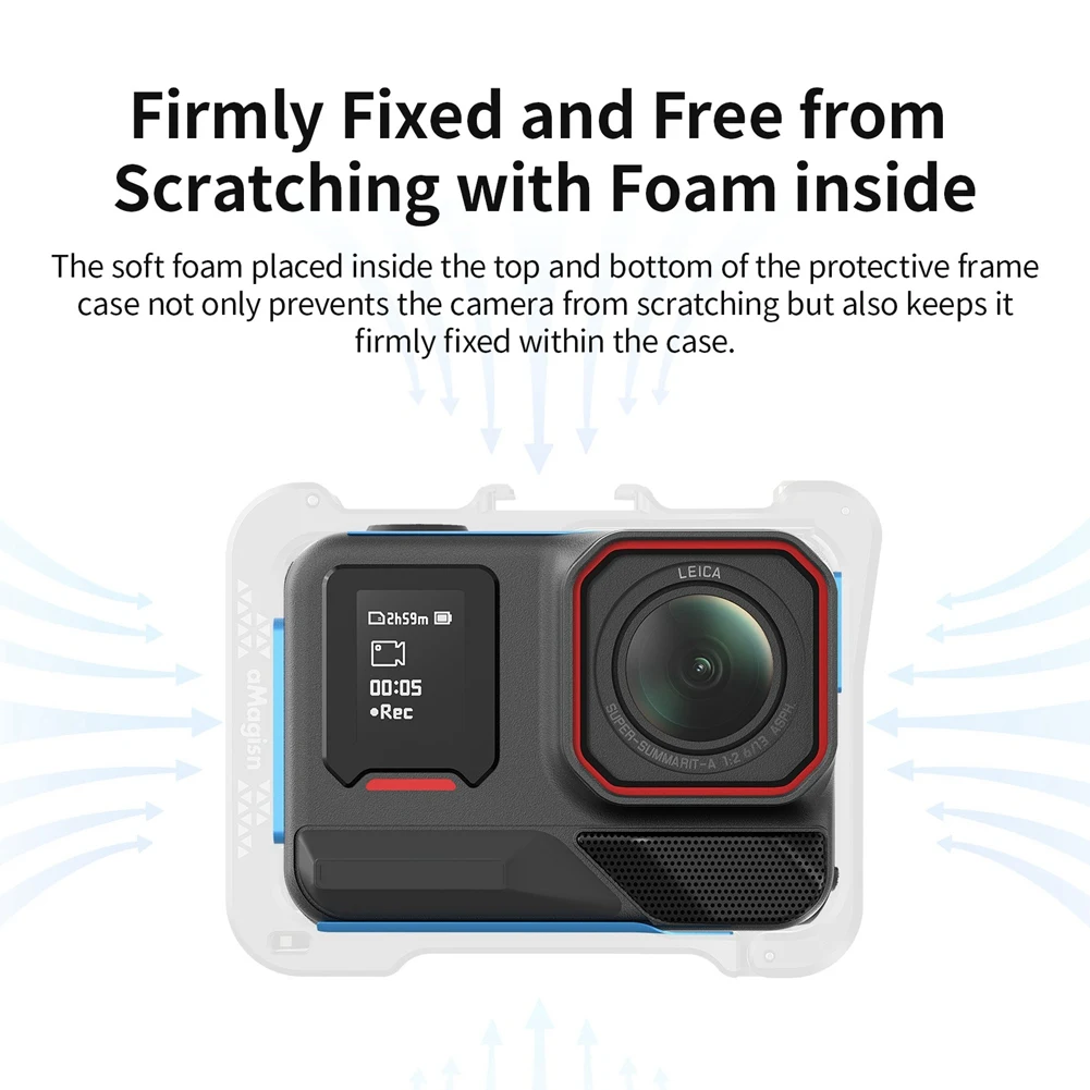 

AMAGISN Quick Release Metal Frame Cage Horizontal & Vertical Protection Case For Insta360 Ace Pro2 Camera