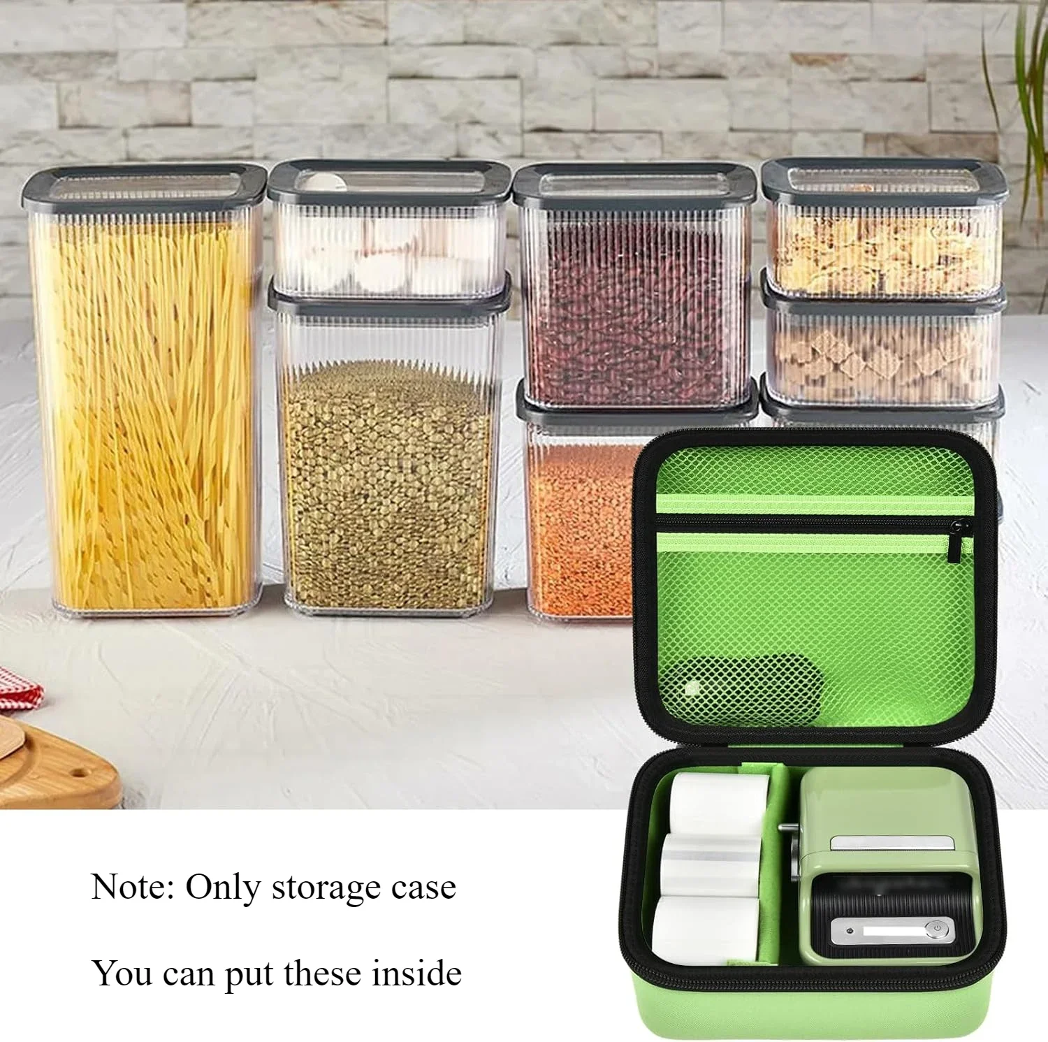 (العلبة فقط) حافظة متوافقة مع طابعة الملصقات الحرارية اللاسلكية NIIMBOT B21، حامل لصانع الملصقات بدون حبر وملصق الملصقات