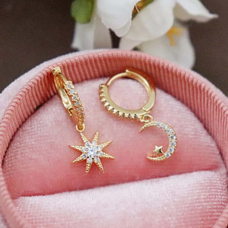 New 925 Sterling Silver Ear Needle Christmas tree/snowflake pendant Hoop Earrings For Women fashion Christmas gifts accessories
