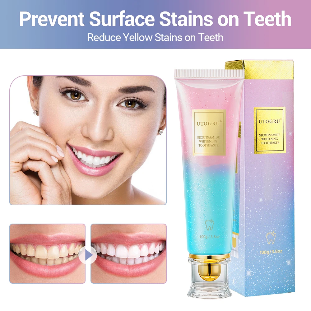100g Niacinamide Whitening Toothpaste Refreshing Clean Remove Surface Stains Teeth Teeth For Men And WomenToothpaste Oral Care - Image 3