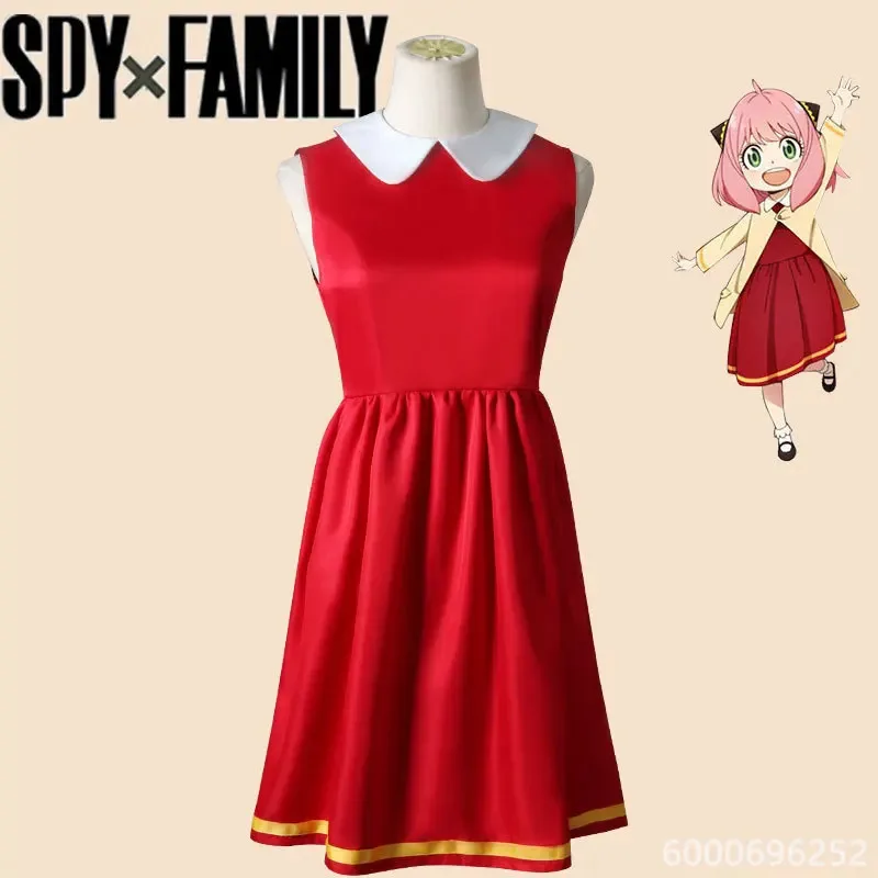 Anime Spy X Family Anya Forger Cosplay disfraz peluca ropa para adultos incluyendo calcetines cuerno tocado traje de Halloween nueva llegada