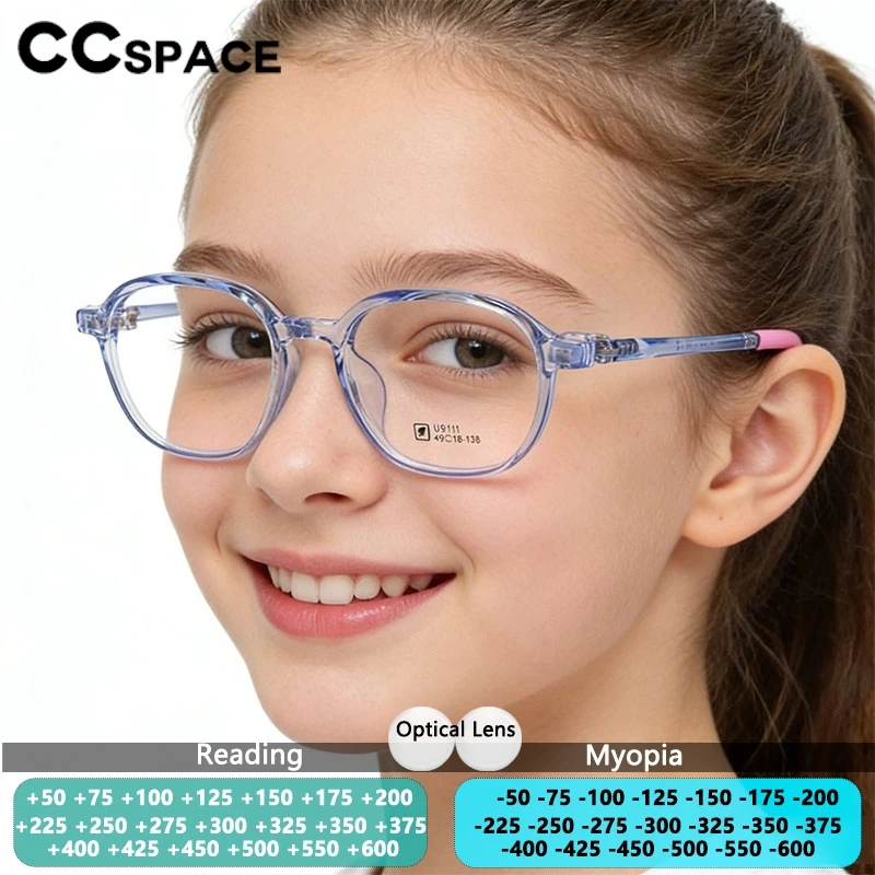 

Детские очки по рецепту CCspace: оправы для девочек, очки для мальчиков с защитой от синего света, линзы для коррекции близорукости