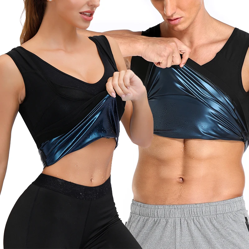 Women Thermo Sweat Vest Men Sauna Tank Top Slimming Belly Compression Waist Trainer Fat Burning Abdomen Workout Shirt Gym Corset