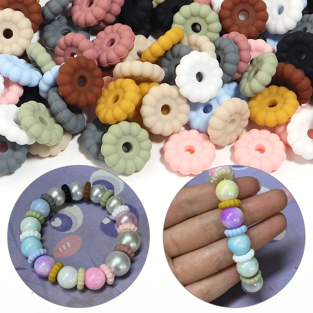 10 Stück 12mm Dichtungs-Silikonperlen Runde Silikon-Abstandsperlen für DIY-Bastelarbeiten Armband Halskette Schmuckherstellung Zubehör – Detail 2