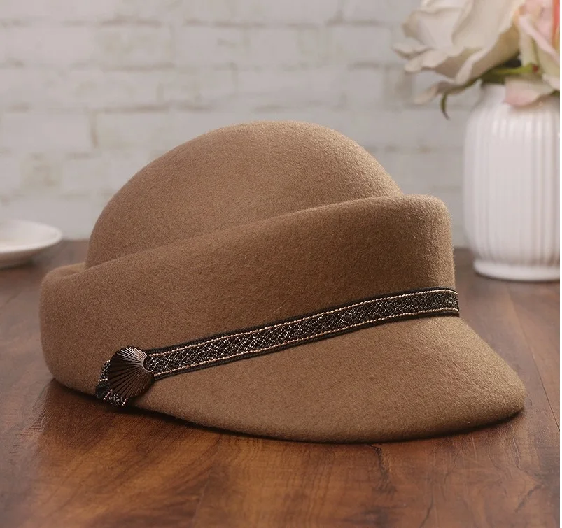 Moda mujeres hombres marinero negro señoras boina superior capitán gorra viaje octogonal sombrero