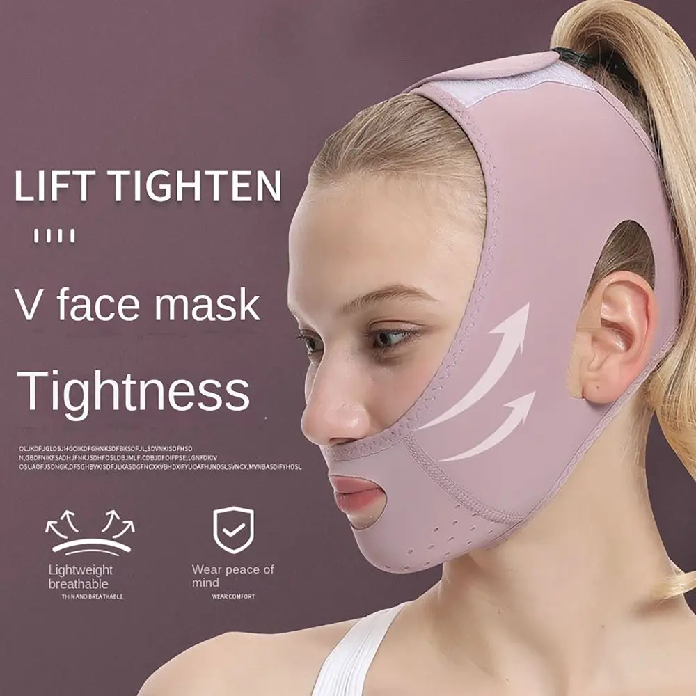 Jaw Exerciser V-Line Mask V Shaped Face Slimming Lifting Face Slimming Bandage Facial Massage Strap For Woman Sleeping