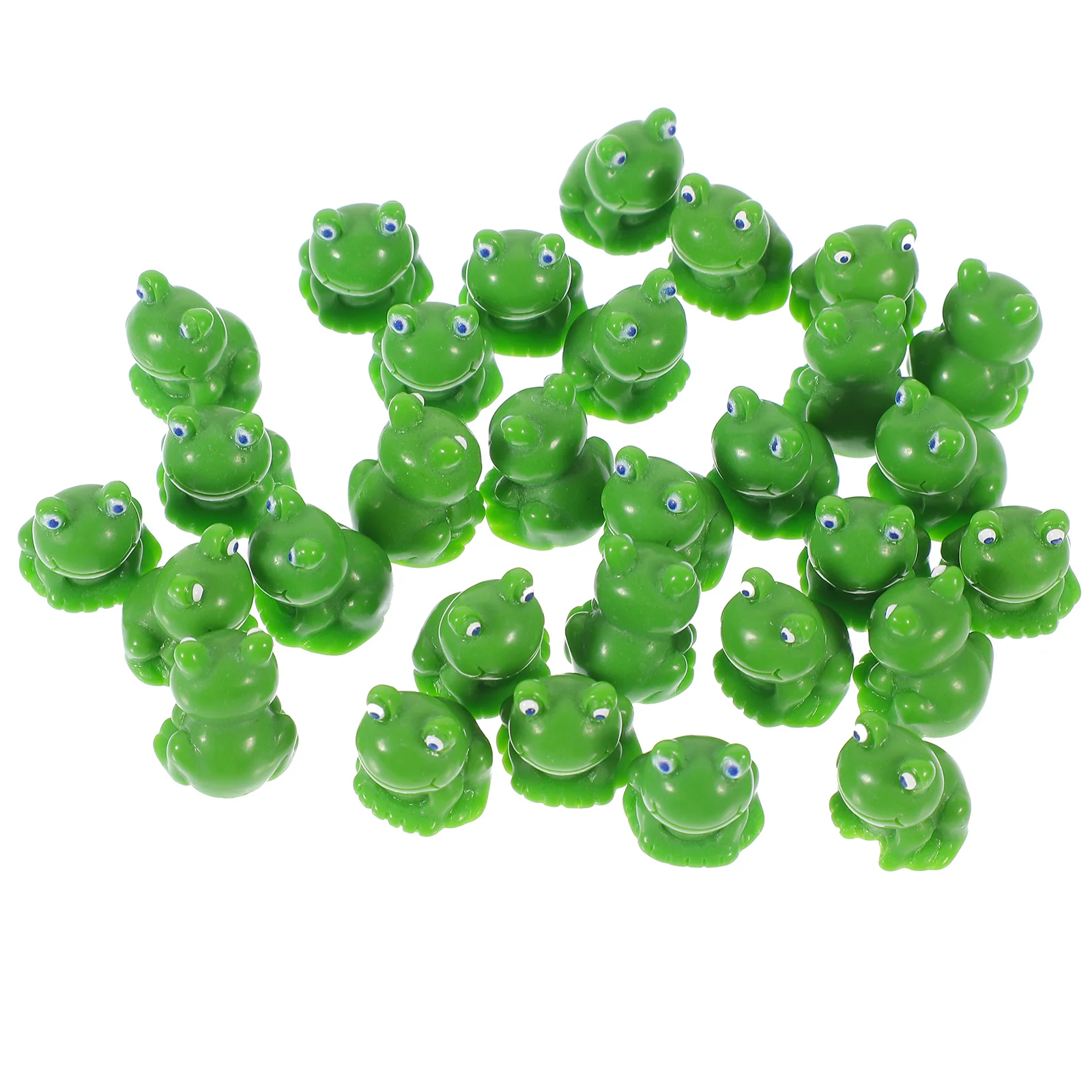 

30Pcs Resin Miniature Frogs Ornaments Artificial Micro Landscape Decoration Garden Pond Lawn Flower Bed Bonsai