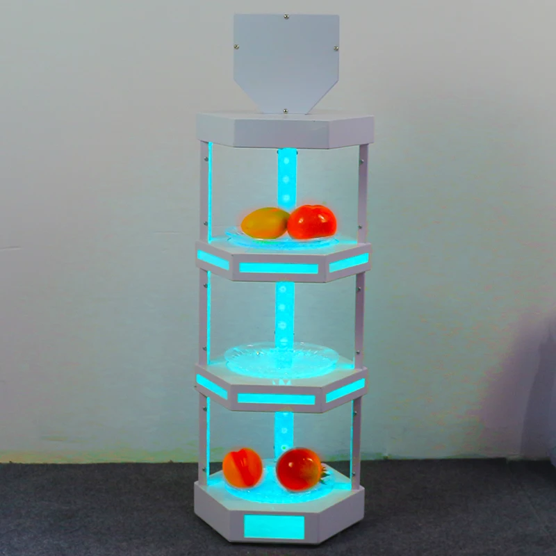 Rechargeable LED Fruit Tray Multi-Layer Lighted Food Serving Holder Bar Luminous Fruit Plate Rack for Nightclubs