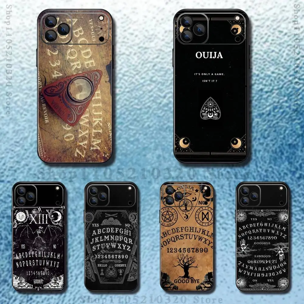 

Supernatural Art Ouija Board Phone Case For iPhone 17,16,15,14,13,12,11,Pro Max,XSX,,XR,SE,Mini,8,7,Soft Silicone Black Cover