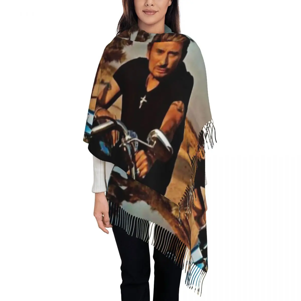 lenco-feminino-com-borla-johnny-hallyday-longo-inverno-quente-xale-e-envoltorio-musica-rock-cantor-frances-presentes-cachecois-pashmina