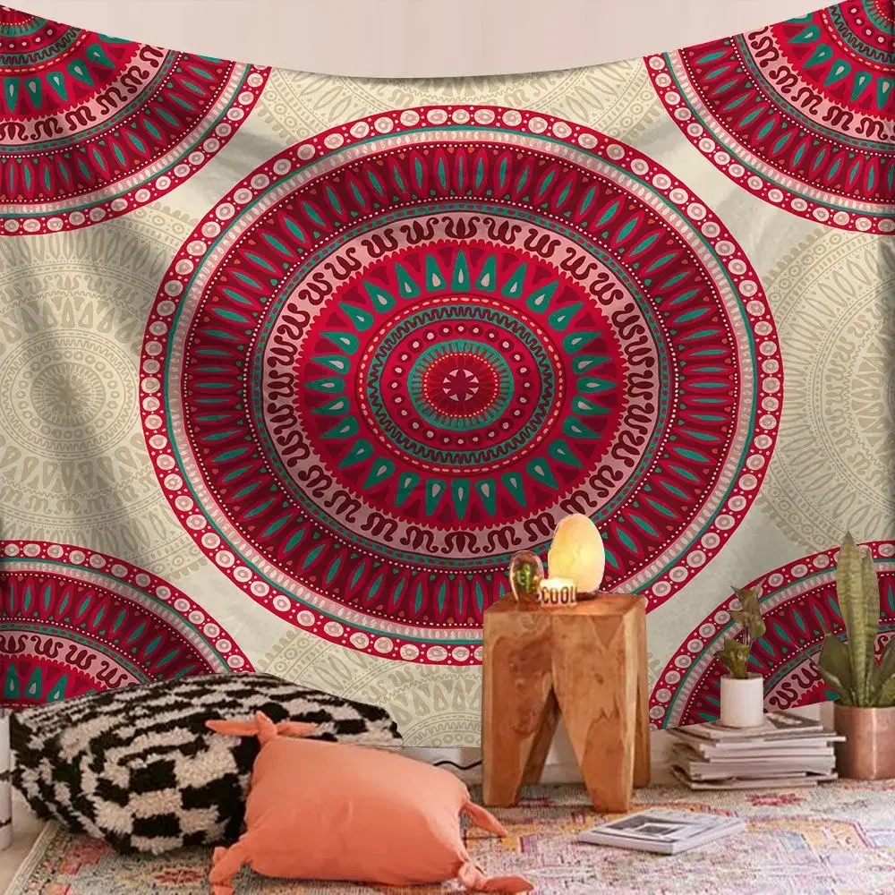 Indian Mandala Tapestry Wall Hanging Sandy Beach Throw Rug Blanket Camping Tent Travel Mattress Bohemian Sleeping Pad Tapestries