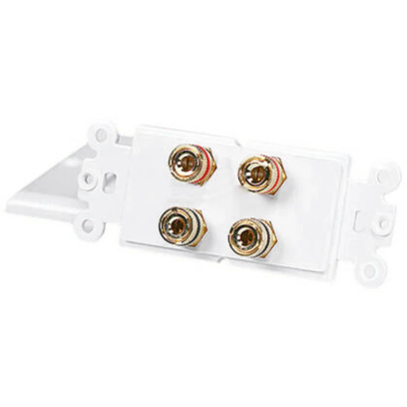 4 Posts Speaker Wall Plate Home Theater Wall Plate Audio Panel For 2 Speakers