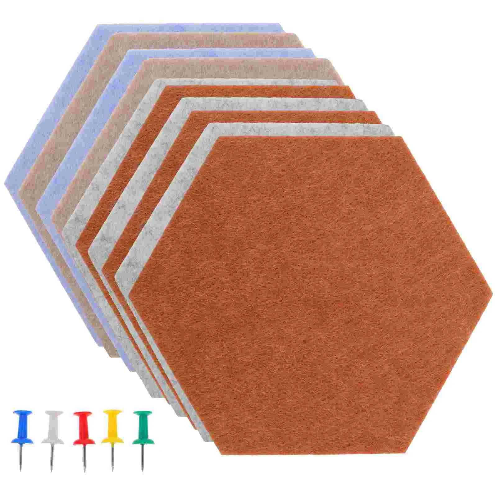 Panneau hexagonal en feutre pour bureau, adhésif mural, gérer l'affichage d'images et de photos, tableau de babillard, 10 pièces