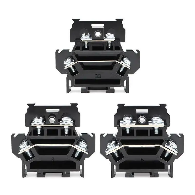 100pcs Block TBD-10A 20A 30A Copper And Iron Double Layer Track Type Combination 600V Terminal Strip TBD-10A TBD-20A TBD-30A
