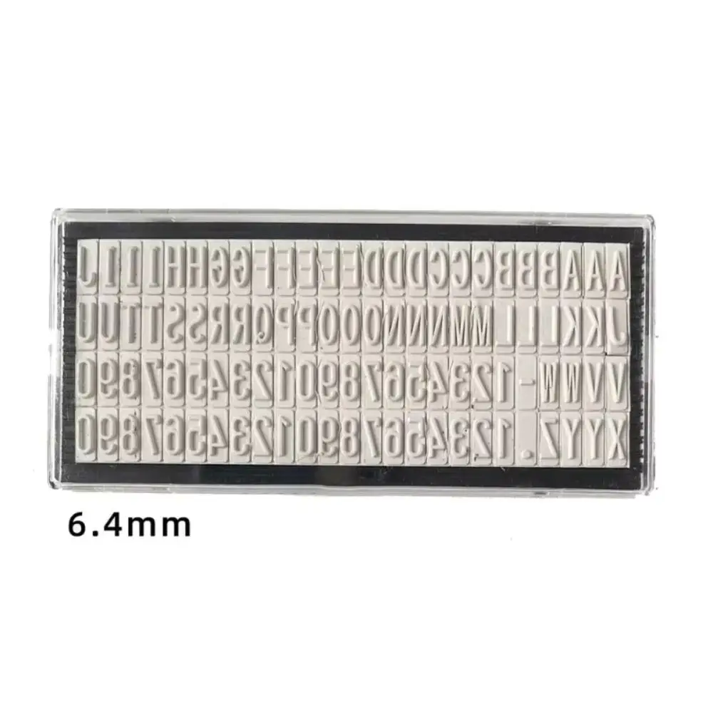 3mm 4mm 6.4mm Stamp Letters Plate Name Address Business Stamp Digital Letters Reusable Rubber DIY Stamp Board DIY Scrapbook