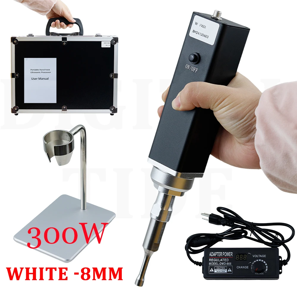 New Portable Handheld Ultrasonic Homogenizer Mixer Cell Disruptor Cell Sonicator 300W 0.1-300ml