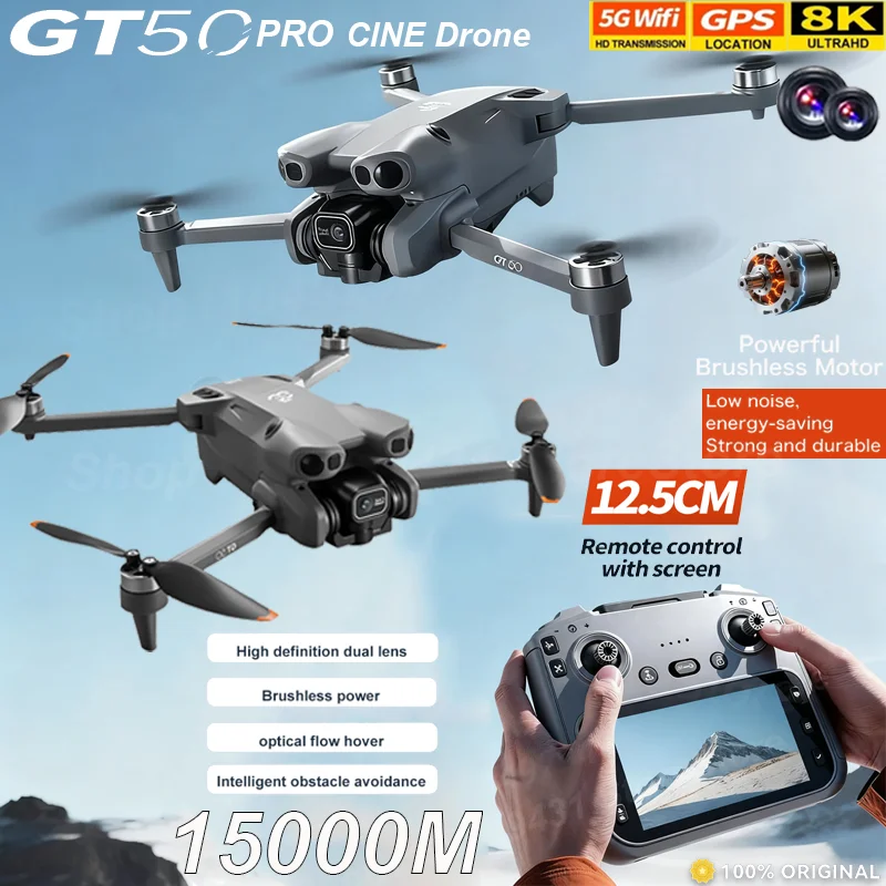 

2025 NEW GT50 PRO Mini Drone 5G GPS Professional 8K HD Dual Cameras 20mins Flight Aerial Photography Quadcopter UAV Boy Toy Gift