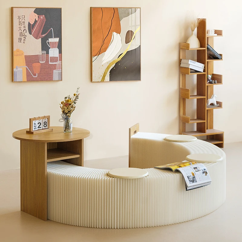 Sgabello di carta lungo tavolino creativo pieghevole telescopico divano pigro sgabello basso sgabello moda tavolo da soggiorno