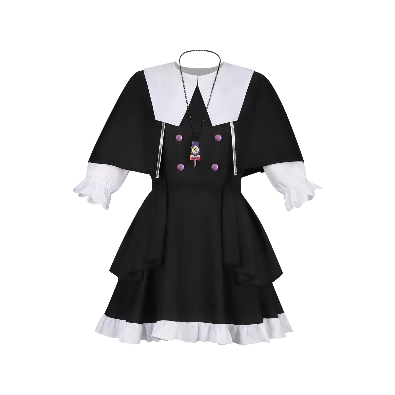 

Star Detective Precure Moria Luluka Ruruka Cosplay Costume Black Lolita Dress Gothic Unifrom Combat Carnival Party