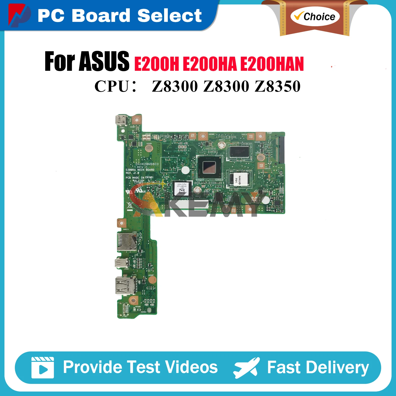 

E200HA Laptop Motherboard For ASUS EeeBook E200H E200HA E200HAN Notebook Mainboard With Z8300 100% tests OK fast shipping stk