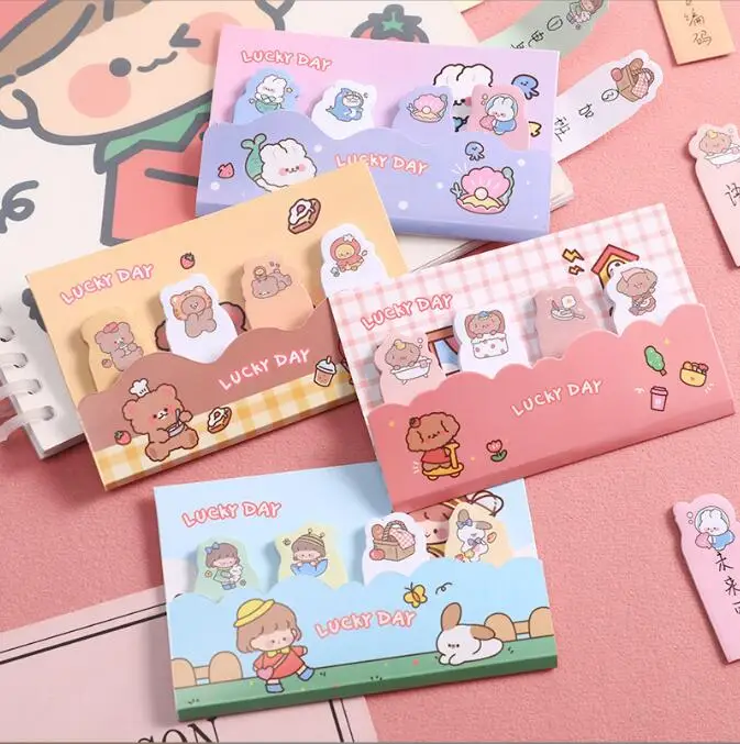 48 pcs/lot Kawaii Animal Girl Cute N Times Sticky Notes Stationery sticker Notebook School Supplies Bookmark Label