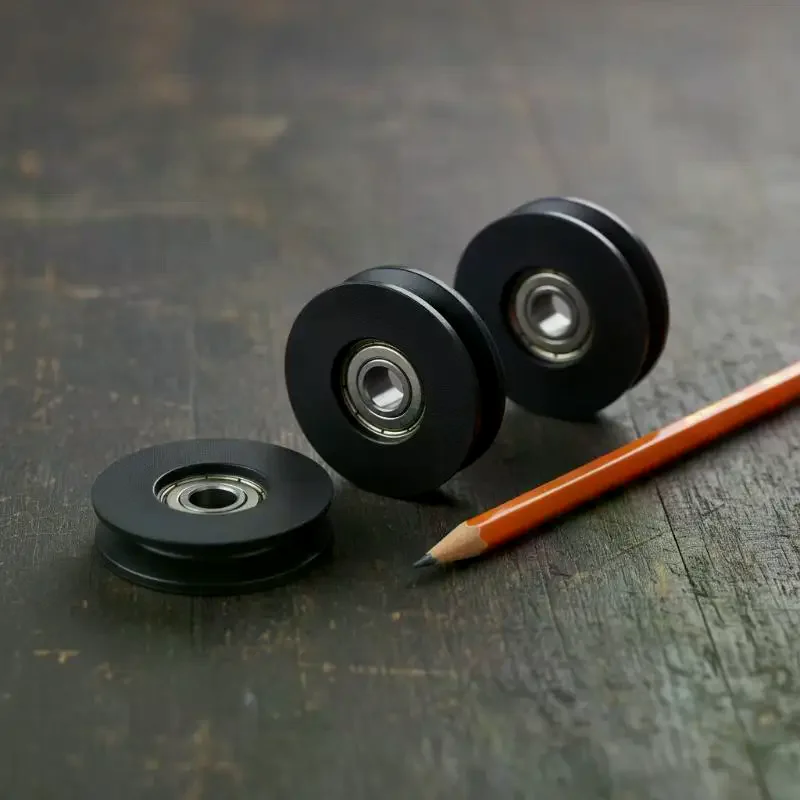 U Grooved Lifting Pulley Durable 1Pcs Nylon Wire Rope Over Line Wheel for DIY Projects Warehouse Cargo Transportation