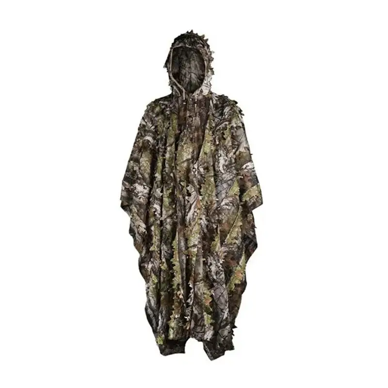 

Hunting Tactical 3D Camouflage Poncho Cloak Tree Leaves Camo Ghillie Suit