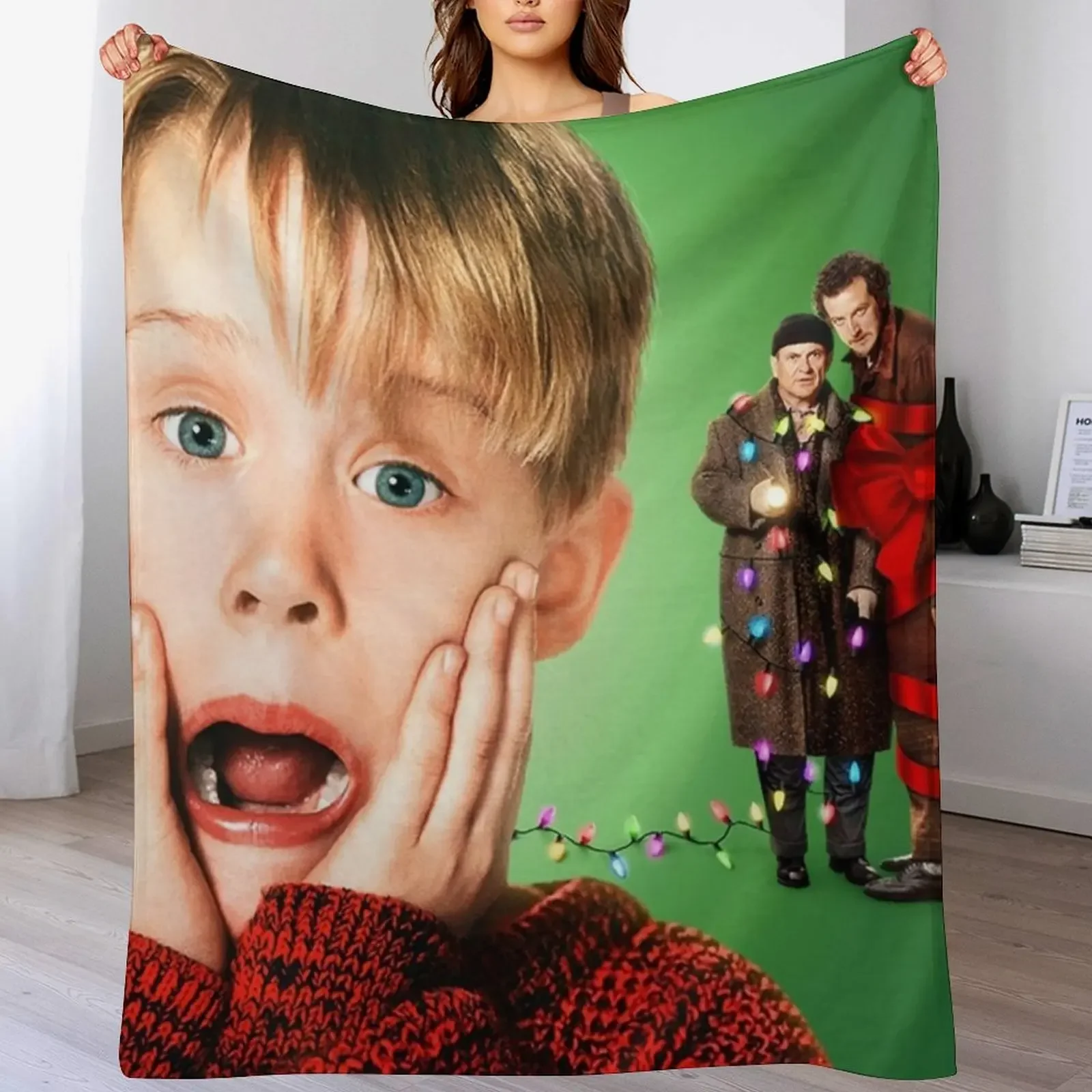 

alone christmas 2021 kokbisa Throw Blanket manga sofa bed wednesday for winter Blankets