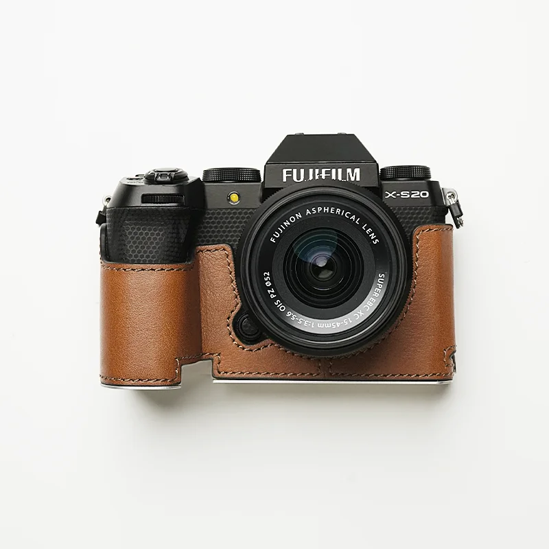 Mr.Stone XS20 camerabehuizing beschermhoes cover accessoires voor Fujifilm X-S20 camera handgemaakt echt leer
